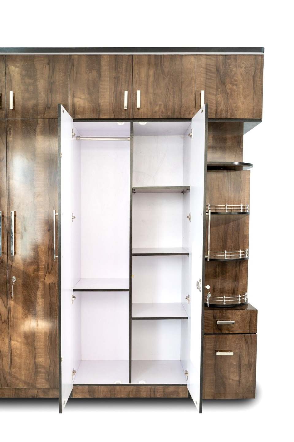 Executive Wardrobe with Integrated Dressing Mirror - Handcrafted Furniture in Kathmandu Nepal