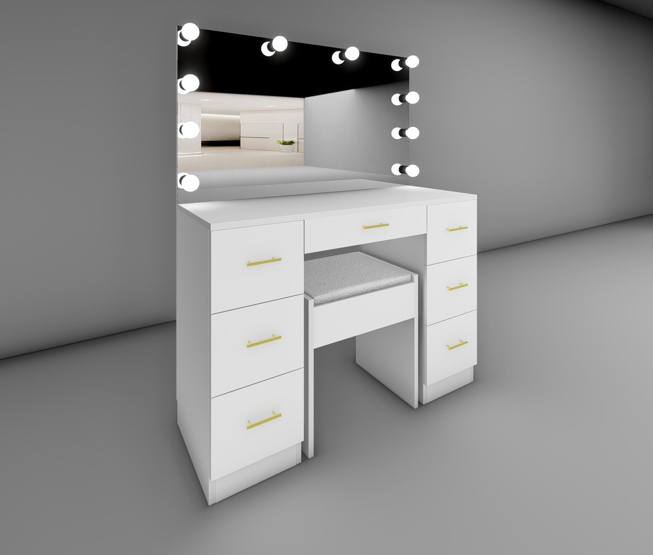 Contemporary Vanity Dressing Table - Handcrafted Furniture in Kathmandu Nepal